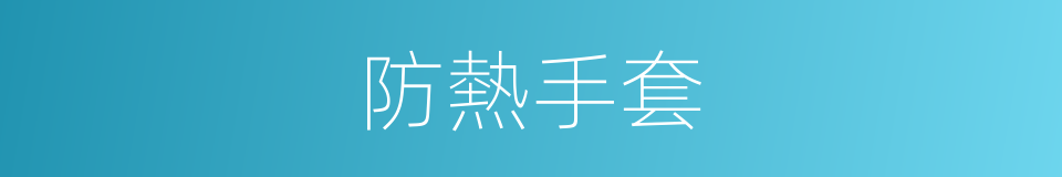 防熱手套的同義詞