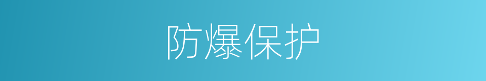 防爆保护的同义词