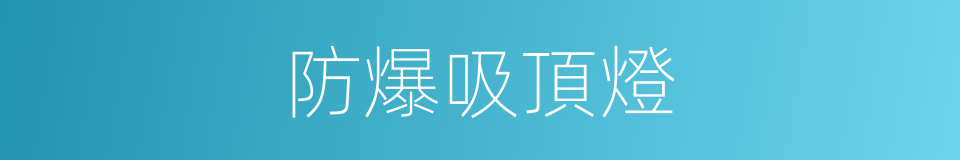 防爆吸頂燈的同義詞