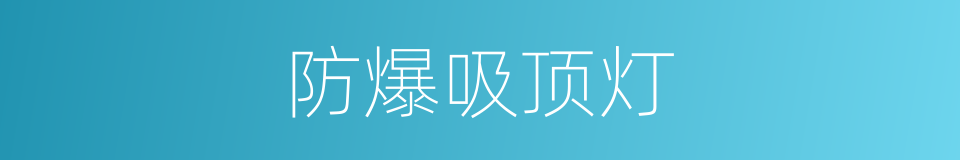 防爆吸顶灯的同义词