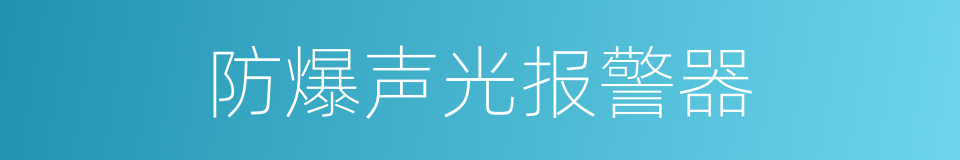 防爆声光报警器的同义词