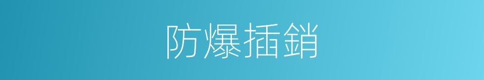 防爆插銷的同義詞