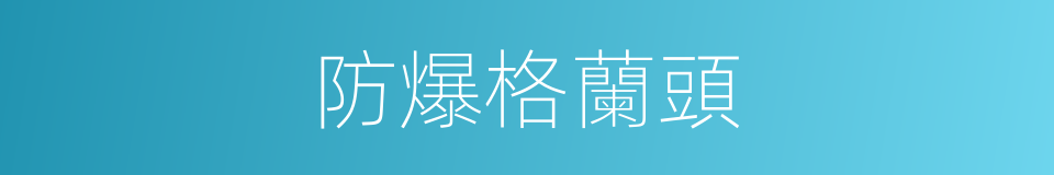 防爆格蘭頭的同義詞