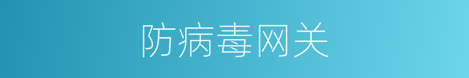 防病毒网关的同义词