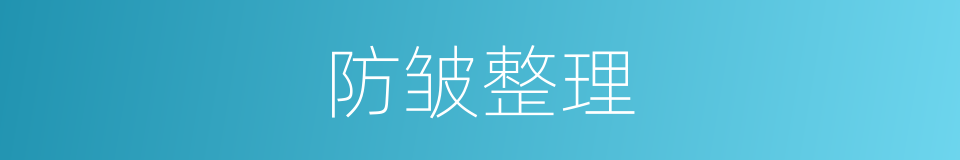 防皱整理的同义词