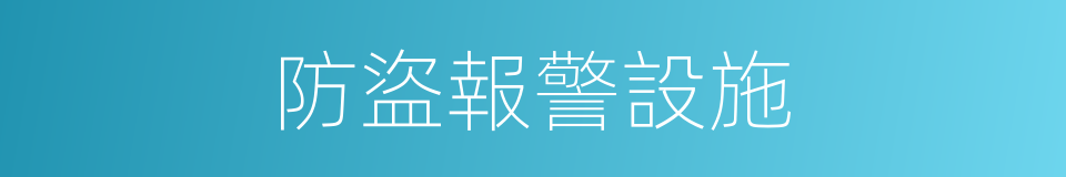 防盜報警設施的同義詞