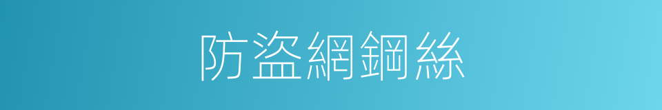 防盜網鋼絲的同義詞