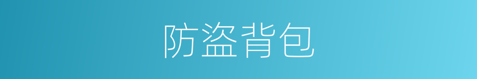 防盜背包的同義詞