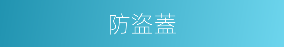 防盜蓋的同義詞