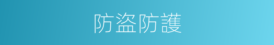 防盜防護的同義詞