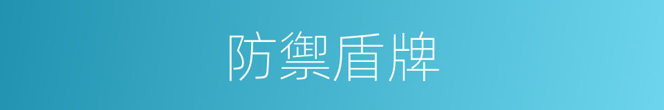 防禦盾牌的同義詞