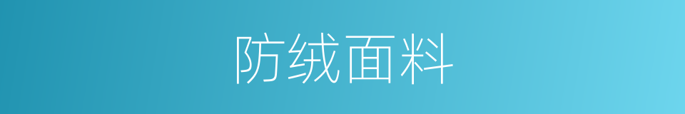防绒面料的同义词