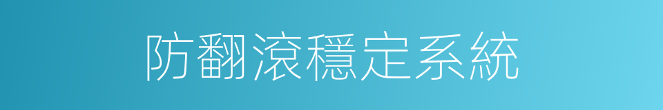 防翻滾穩定系統的同義詞