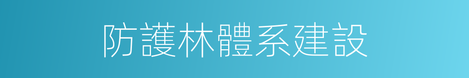 防護林體系建設的同義詞