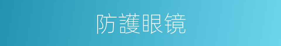 防護眼镜的同義詞