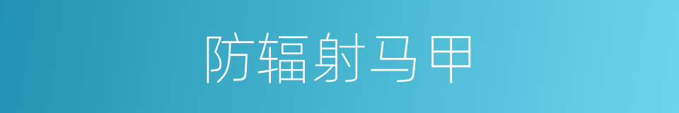 防辐射马甲的同义词