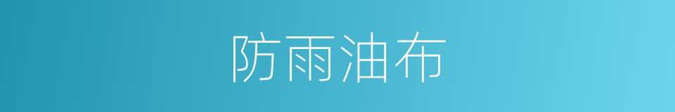 防雨油布的同义词