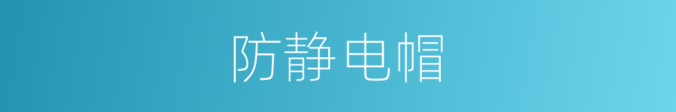 防静电帽的同义词