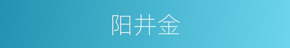 阳井金的同义词