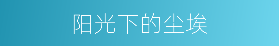 阳光下的尘埃的同义词