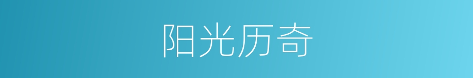 阳光历奇的同义词