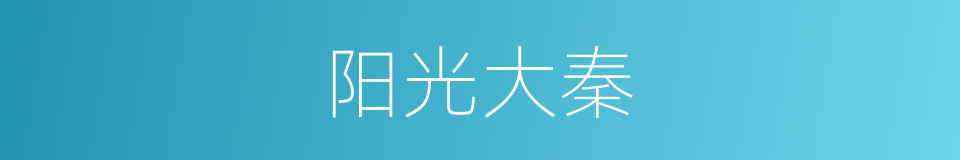 阳光大秦的同义词