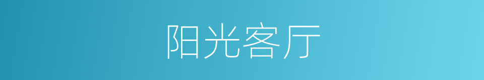 阳光客厅的同义词