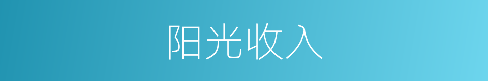 阳光收入的同义词