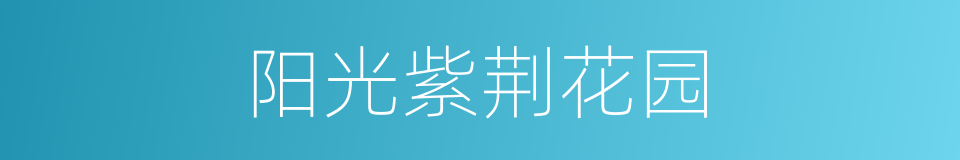 阳光紫荆花园的同义词