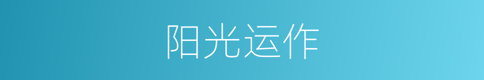 阳光运作的同义词