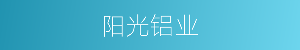阳光铝业的同义词