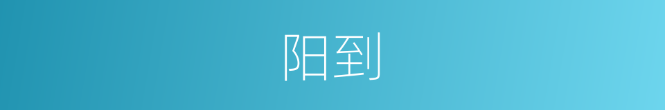 阳到的同义词