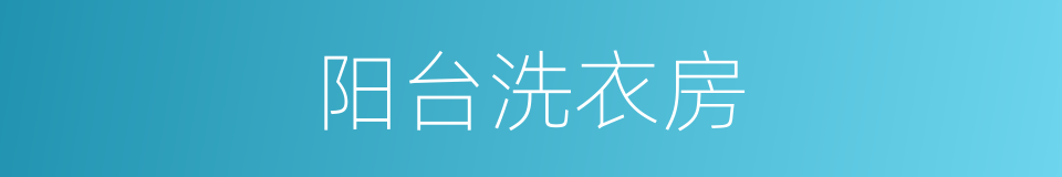 阳台洗衣房的同义词