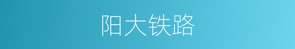 阳大铁路的同义词