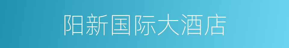 阳新国际大酒店的同义词