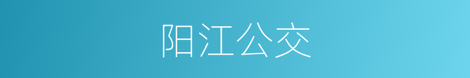 阳江公交的同义词