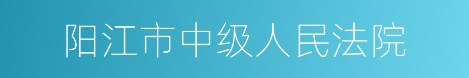 阳江市中级人民法院的同义词