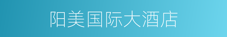 阳美国际大酒店的同义词
