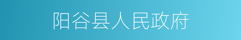 阳谷县人民政府的同义词