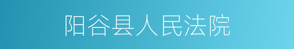 阳谷县人民法院的同义词