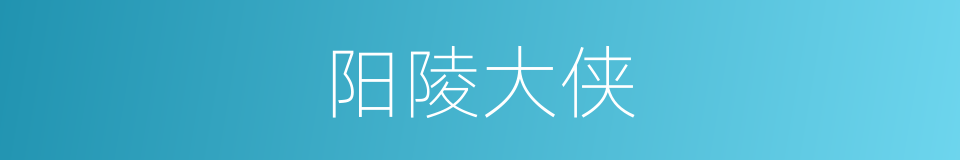 阳陵大侠的意思
