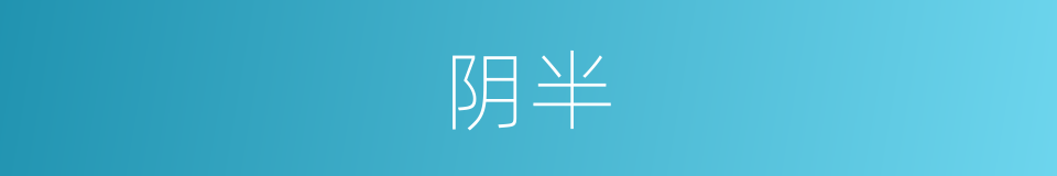 阴半的同义词