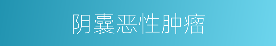 阴囊恶性肿瘤的同义词