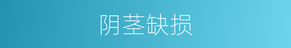 阴茎缺损的同义词