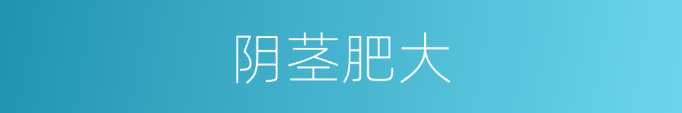 阴茎肥大的同义词