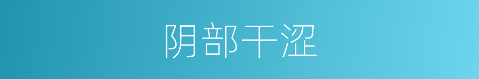 阴部干涩的同义词