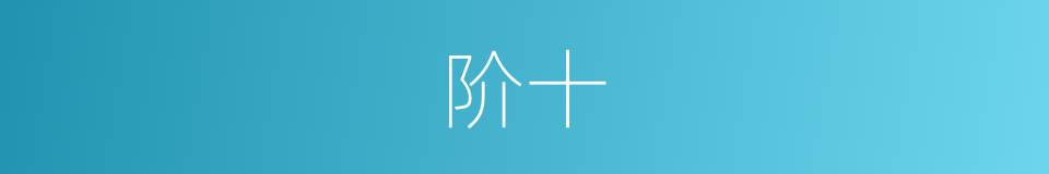 阶十的同义词