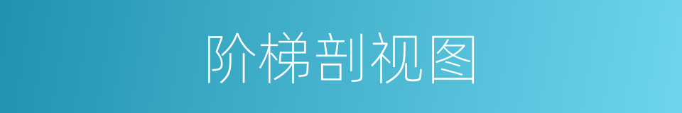阶梯剖视图的同义词