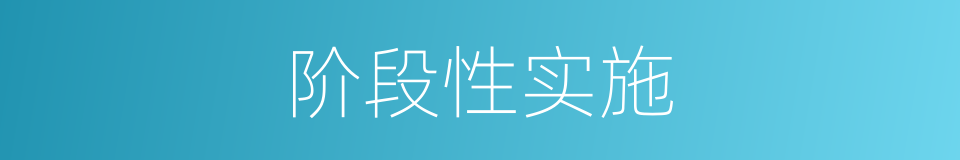 阶段性实施的同义词