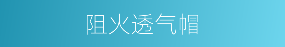 阻火透气帽的同义词